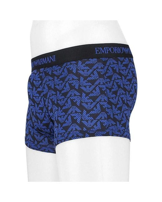 Emporio Armani Blue Three-Piece Set Of Logo Underwear for men