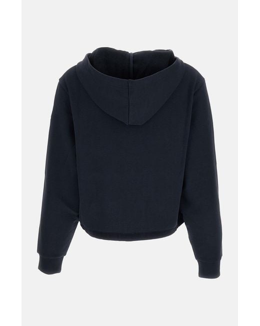 Moncler Blue Logo Patch Zip-Up Cardigan