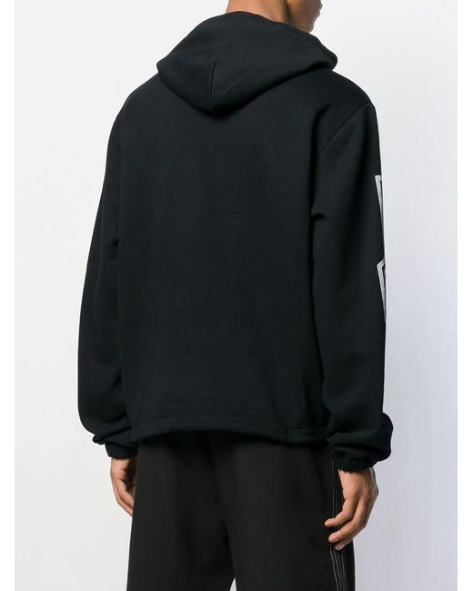McQ Alexander McQueen Black Logo Pattern Printed Hooded Sweater for men