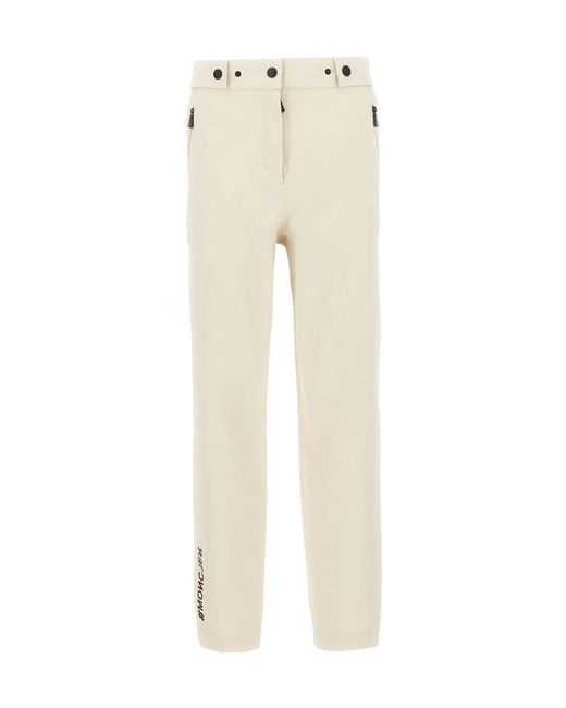 Moncler Natural Belt-Loop Casual Pants