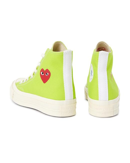 Comme des Garçons Yellow Round Toe Sneakers for men