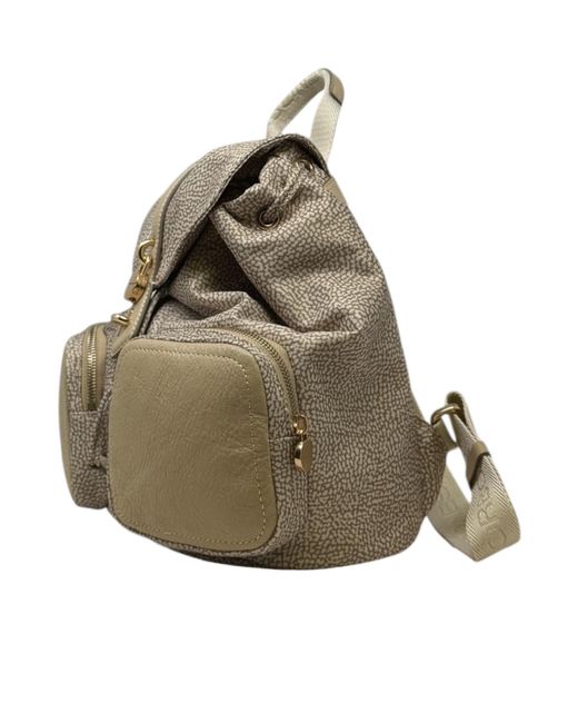 Borbonese Natural Printed Backpack