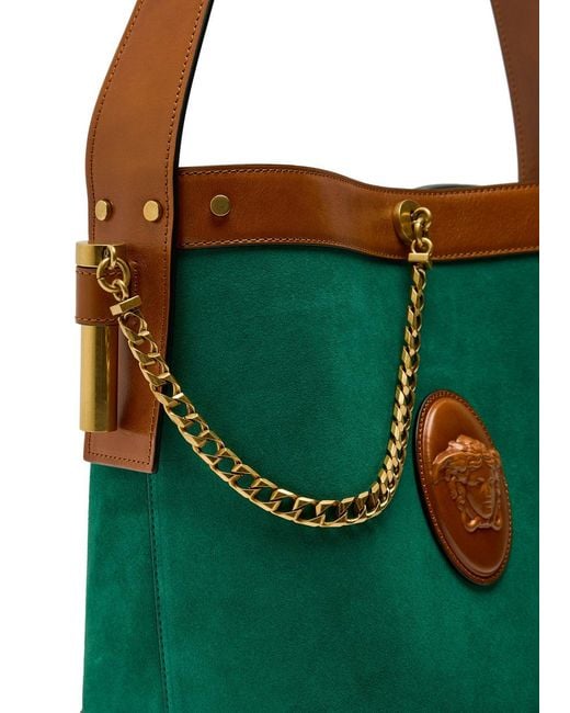 Versace Green Chain Bucket Bag