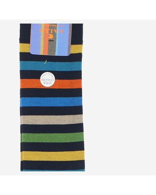 Gallo Blue Printed Socks for men