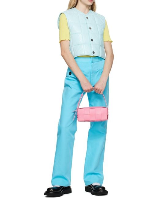Bottega Veneta Blue Straight Leg Trousers