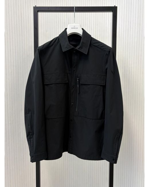 Moncler Black Logo Patch Utility Pocket Jacket for men