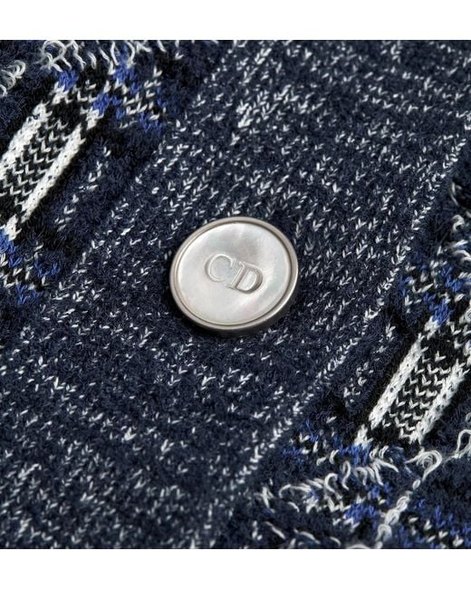 Dior Blue Christian Oversized Cannage Cardigan