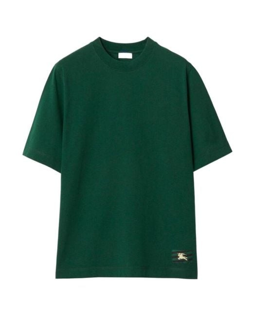Burberry Green Logo Patch Crewneck T-Shirt
