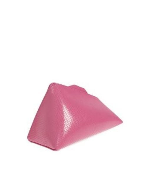 The Attico Pink The 8 30 Pm Textured Clutch Bag