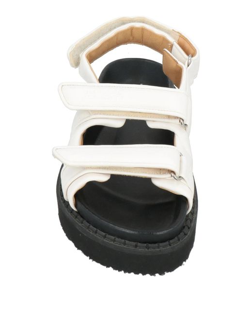 Isabel Marant White Minimalist Leather Sandals