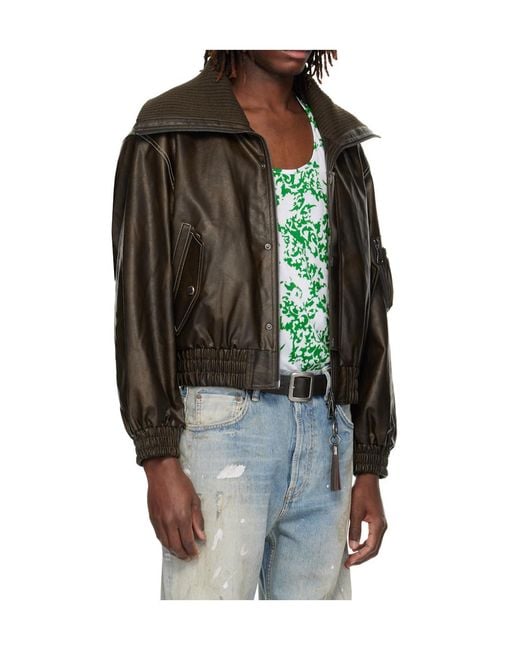 ANDERSSON BELL Multicolor Ma-1 Faux Leather Bomber Jacket for men