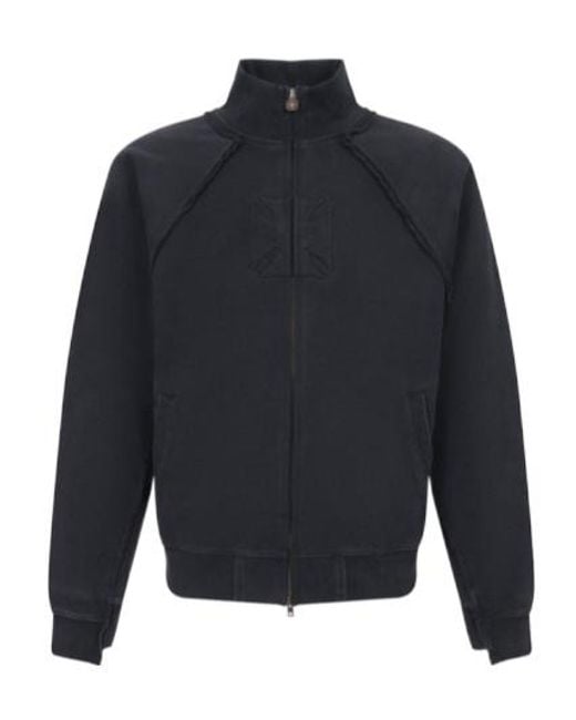 Vetements Blue Long-Sleeved Zip-Up Cardigan for men