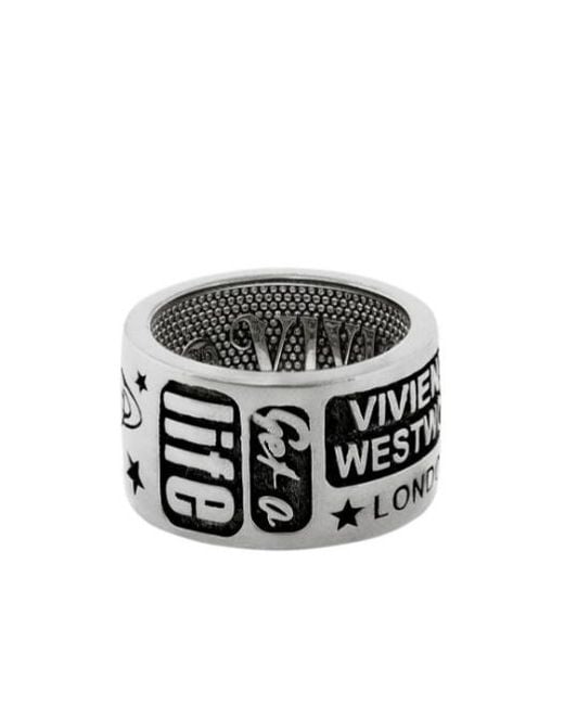Vivienne Westwood White Lancelot Ring for men