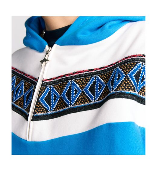 Dior Blue And Lewis Hamilton Cd Diamond Hooded Sweatshirt for men