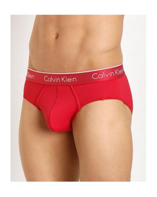 Calvin Klein Red Logo Printed Underwear for men