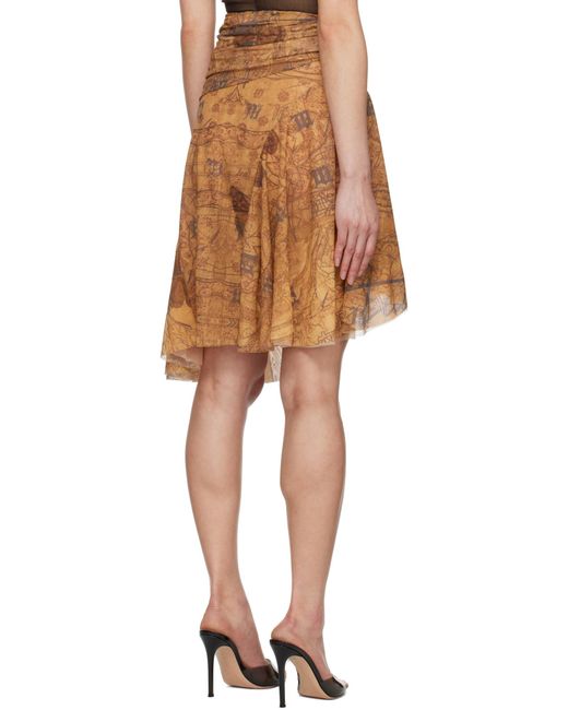 M I S B H V Natural Goa Mesh Midi Skirt