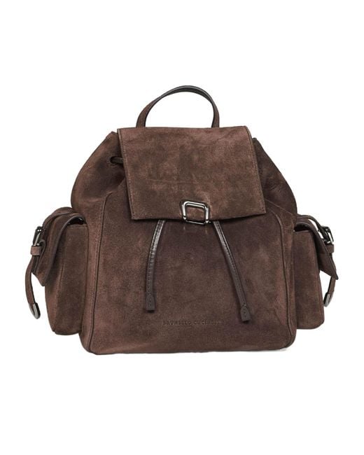 Brunello Cucinelli Brown Sartorial Backpack