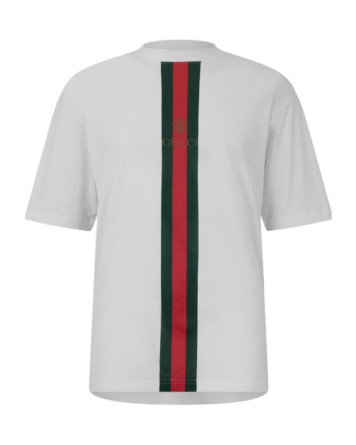 Gucci White Color Block T-Shirt for men