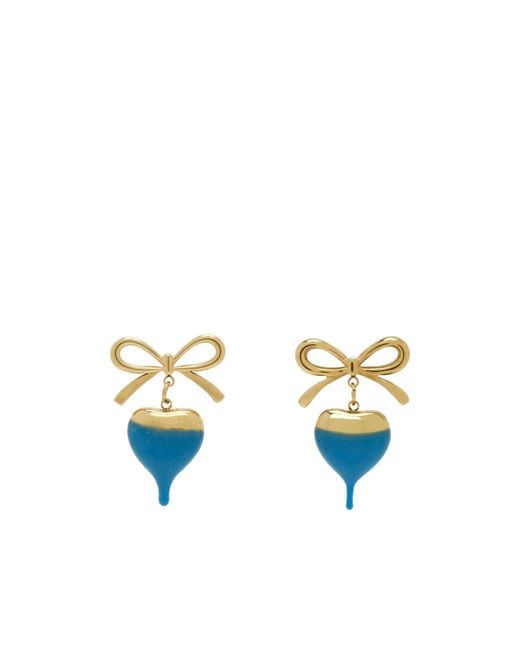 OTTOLINGER Metallic Dipped Bow Heart Earrings