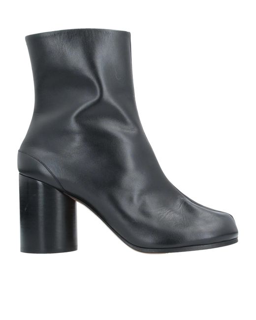 Maison Margiela Black Solid Color Ankle Boots