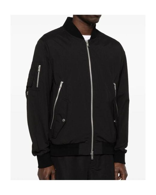 Moose Knuckles Black Courville Bomber Jacket for men