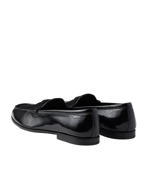 Prada Black Naplak Slip-On Loafers for men