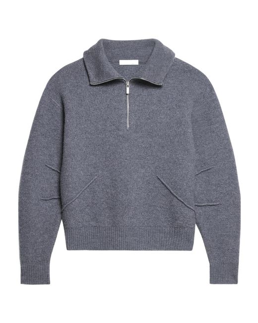 Helmut Lang Gray Long Sleeve Zipped Jumper