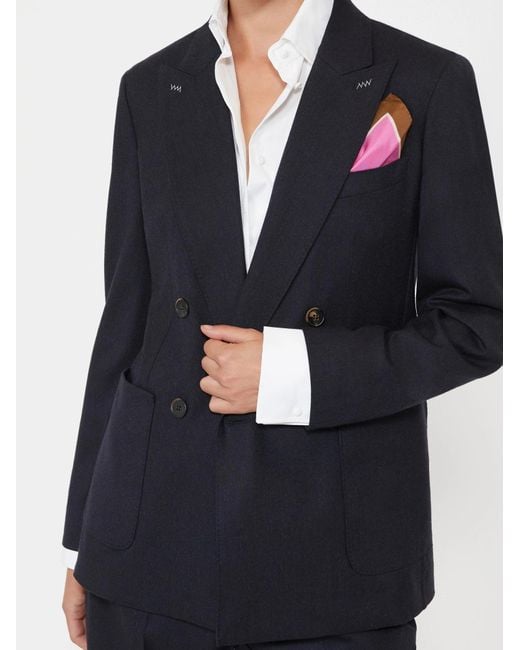 Max Mara Blue Long-Sleeved Suit Jacket