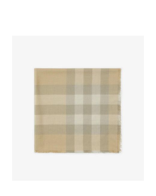 Burberry Natural Vintage Check Frayed-Edge Scarf for men