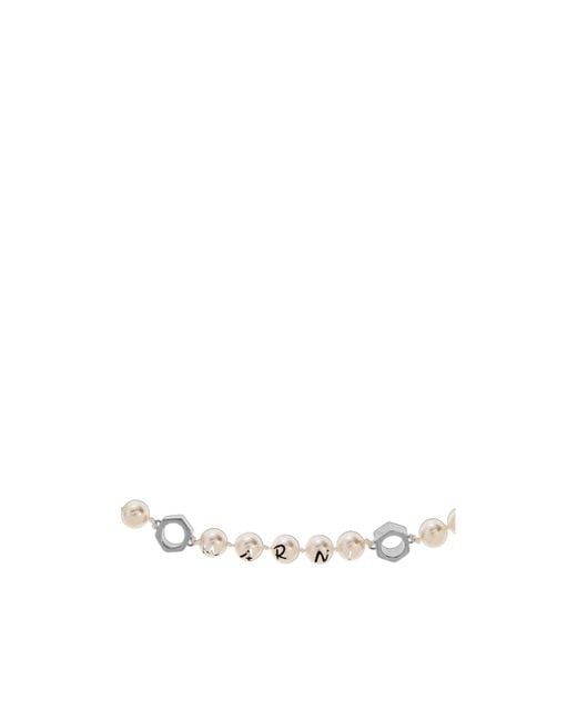 Marni White Embellished Necklace