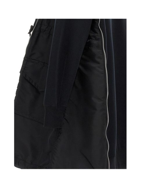 Sacai Black Sponge Mini Dress