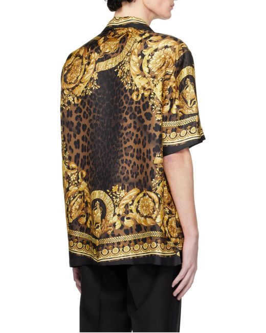 Versace Metallic Wild Barocco Short-Sleeved Shirt for men