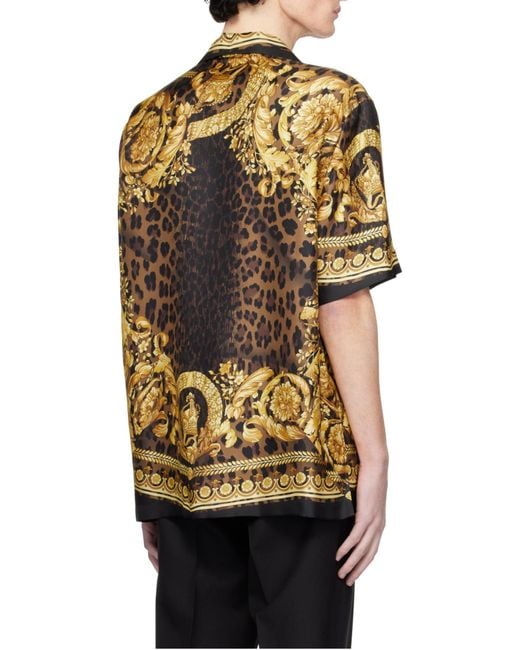 Versace Metallic Wild Barocco Short-Sleeved Shirt for men