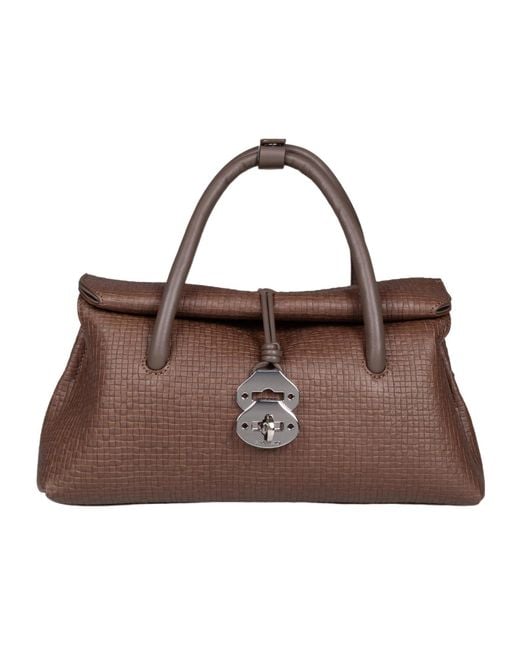 Zanellato Brown Top-Handle Shoulder Bag