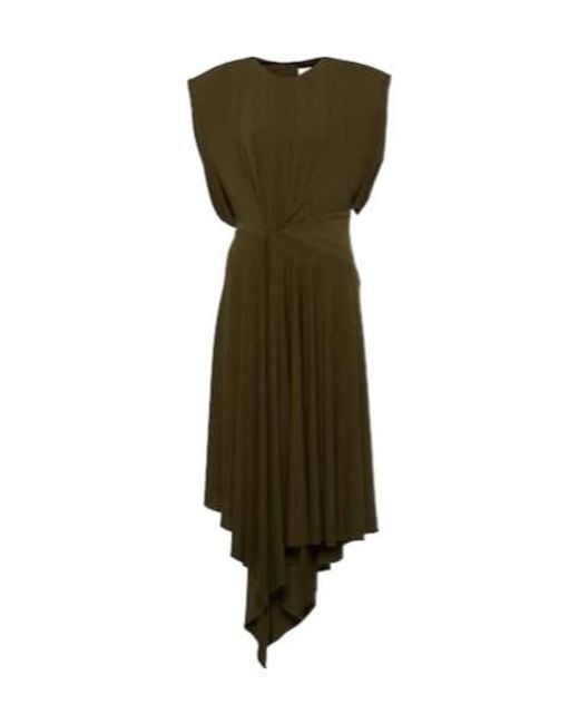 Alexandre Vauthier Green Asymmetric Jersey Midi Dress