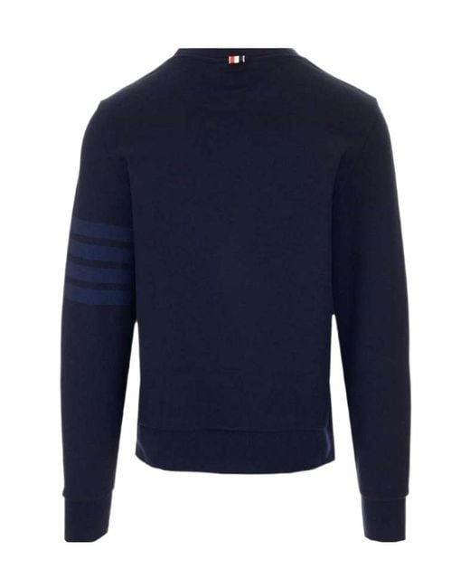 Thom Browne Blue Bar Crewneck Sweatshirt for men
