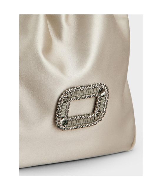 Roger Vivier Natural Pilgrim Embellished Chained Mini Shoulder Bag