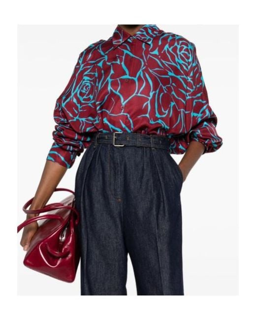 Dries Van Noten Red Printed Shirt