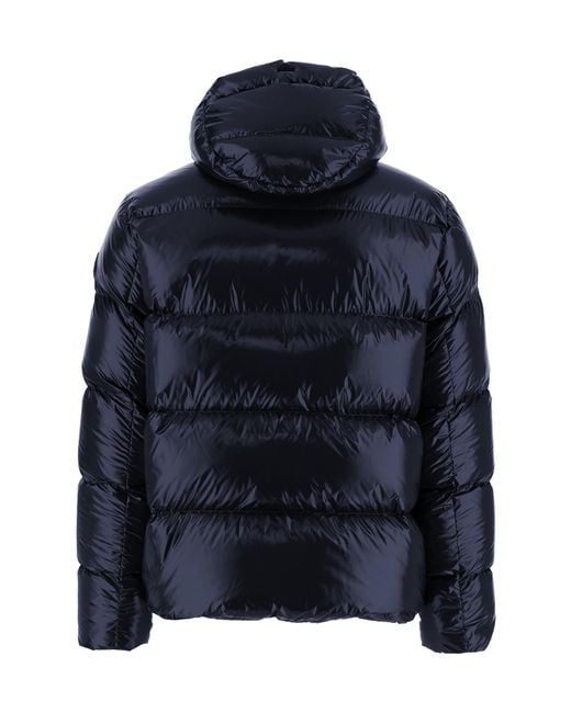 Herno Blue Quilted Hooded Down Jacket for men