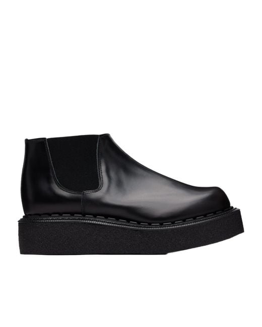 Comme des Garçons Black Platform Chelsea Boots for men