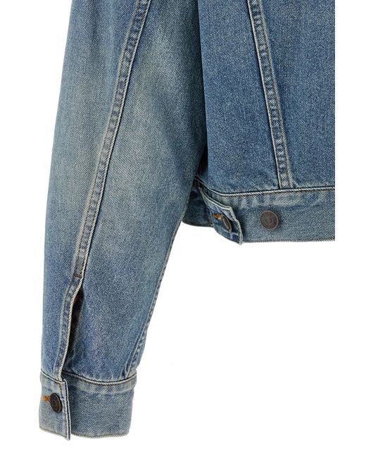 The Row Blue Lapel Long Sleeve Casual Jacket