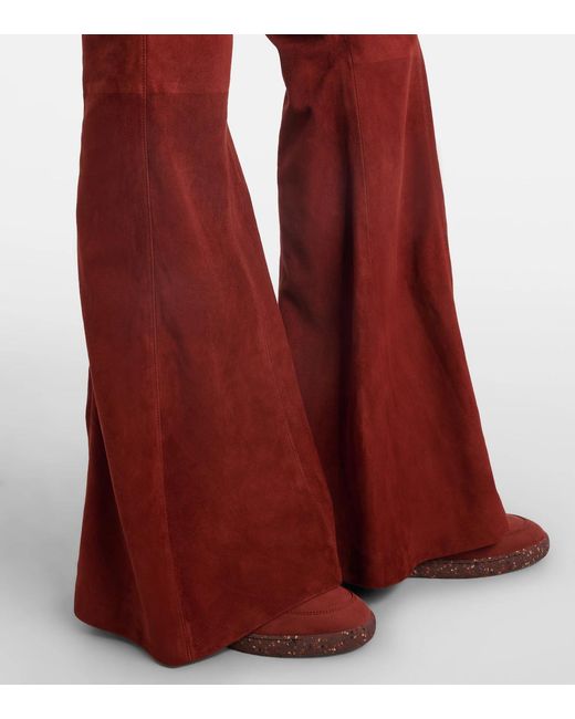 Gabriela Hearst Red Casual Trousers With Belt Loops