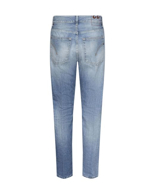 Dondup Blue Slim Fit Low Waist Jeans for men