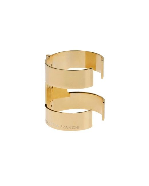 Elisabetta Franchi Metallic Hollow Out Bracelet