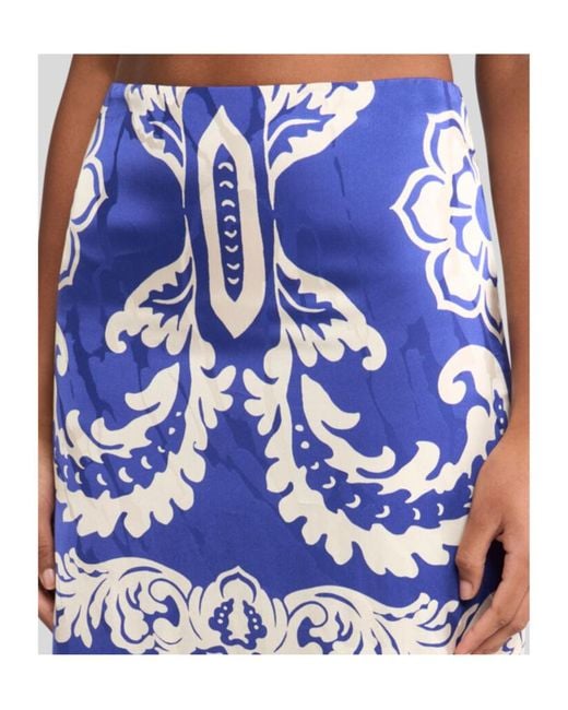Etro Blue Viscose Skirt