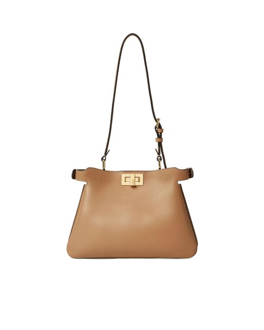 Fendi Metallic Peekaboo Twist-Lock Small Shoulder Bag
