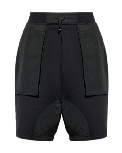 DSquared² Black Drawstring Elastic Waist Shorts for men