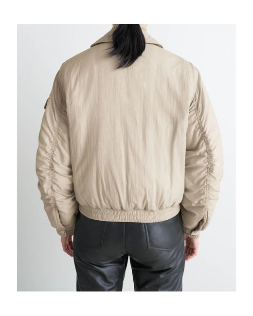 Lemaire Natural Detachable-Collar Zip-Up Puffer Jacket