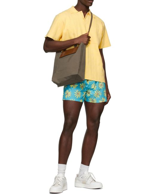 Jacquemus Yellow Logo Polo Shirt for men