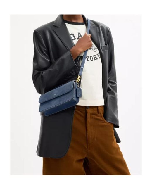 COACH Blue Elora Top Handle Crossbody Bag